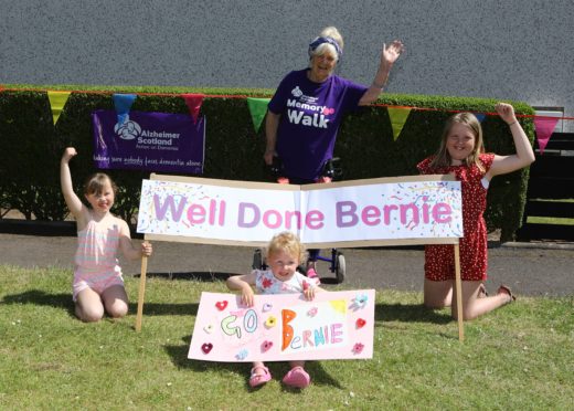 81 year old, great gran Bernie Lingane after completing her laps