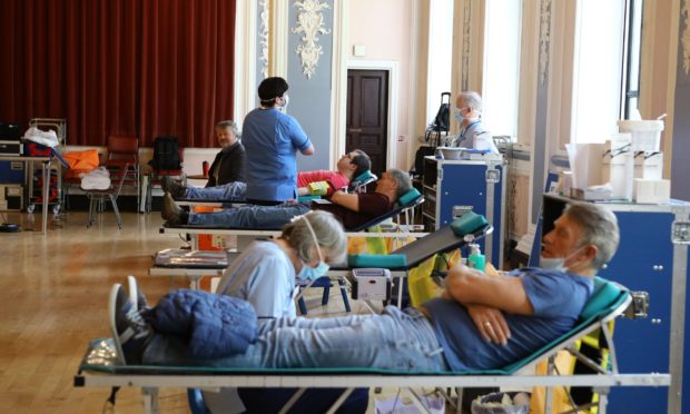 Donor sessions are taking place in Dundee's Marryat Hall.