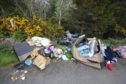 The mounds of waste found in Perthshire