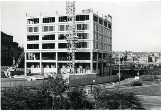 Tayside House being constructed.