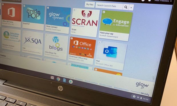 Schools are using systems including GLOW to send pupils work.