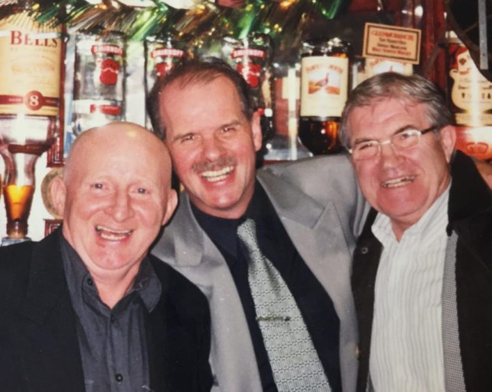 Jimmy with best pal Ian Henderson and fellow Celtic great Bertie Auld