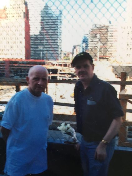 Jimmy and best friend Ian pictured at Ground Zero