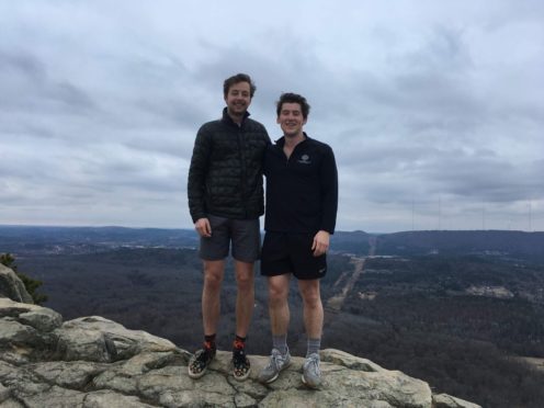 The Mask Bros: Frederik Filz von Reiterdank (left) and Cogan Wade (right)