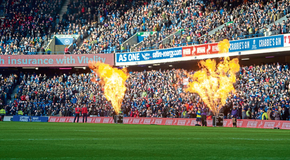 A packed Murrayfield during the Six Nations last year.