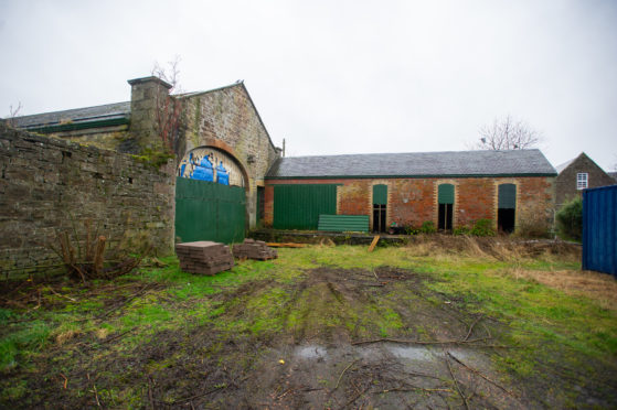 Some of the Newtyle railway station stonework was found to be unsafe. Image: Kim Cessford/DC Thomson