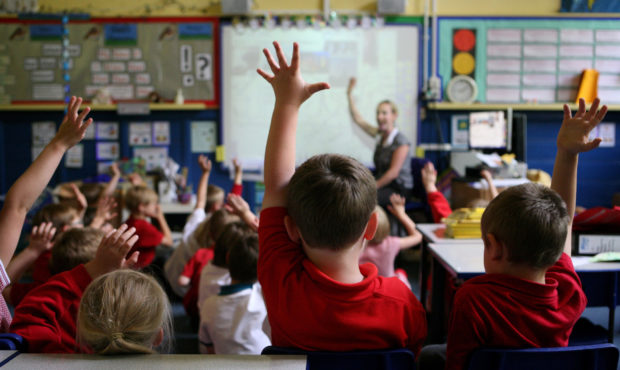 School children during a class at a primary school.