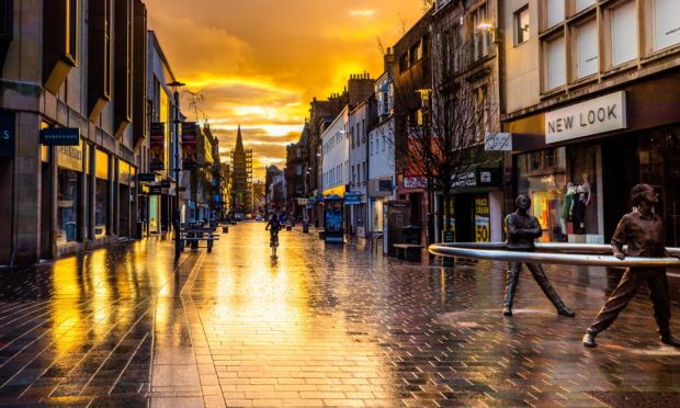 Perth city centre during the lockdown earlier this year.