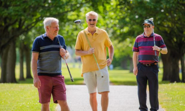 Three out of the Strathmore Six, left to right is Phil Upperton, Dave Leiper and Steve Saunders.