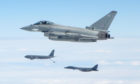 1 (F) Squadron Typhoons, based at RAF Lossiemouth on a previous mission
