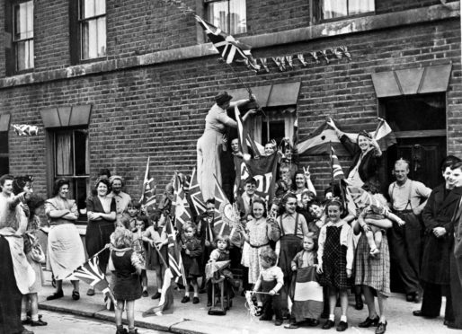 VE day celebrations in London 1945.