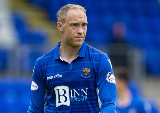 Steven Anderson during his last game for St Johnstone.