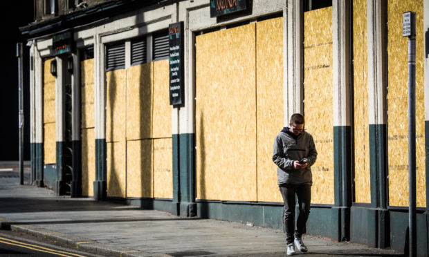 Dundee City Centre during lockdown (April 2020).