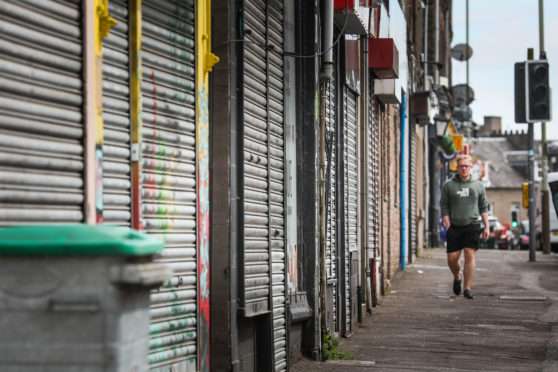 Dundee City Centre during lockdown (April 2020).