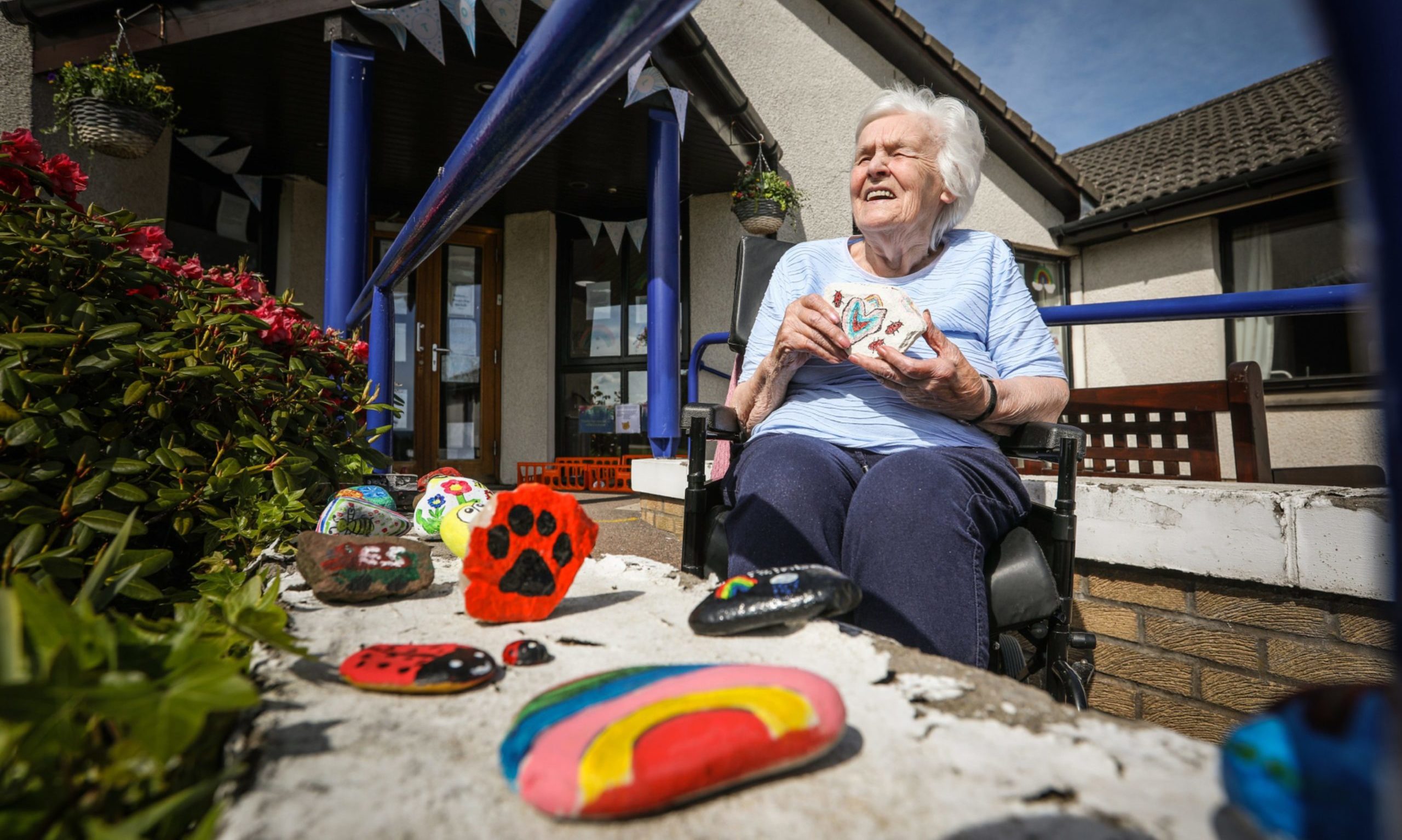 Nettie Cameron, 86, who came up with the idea with her stone that she painted and some others.