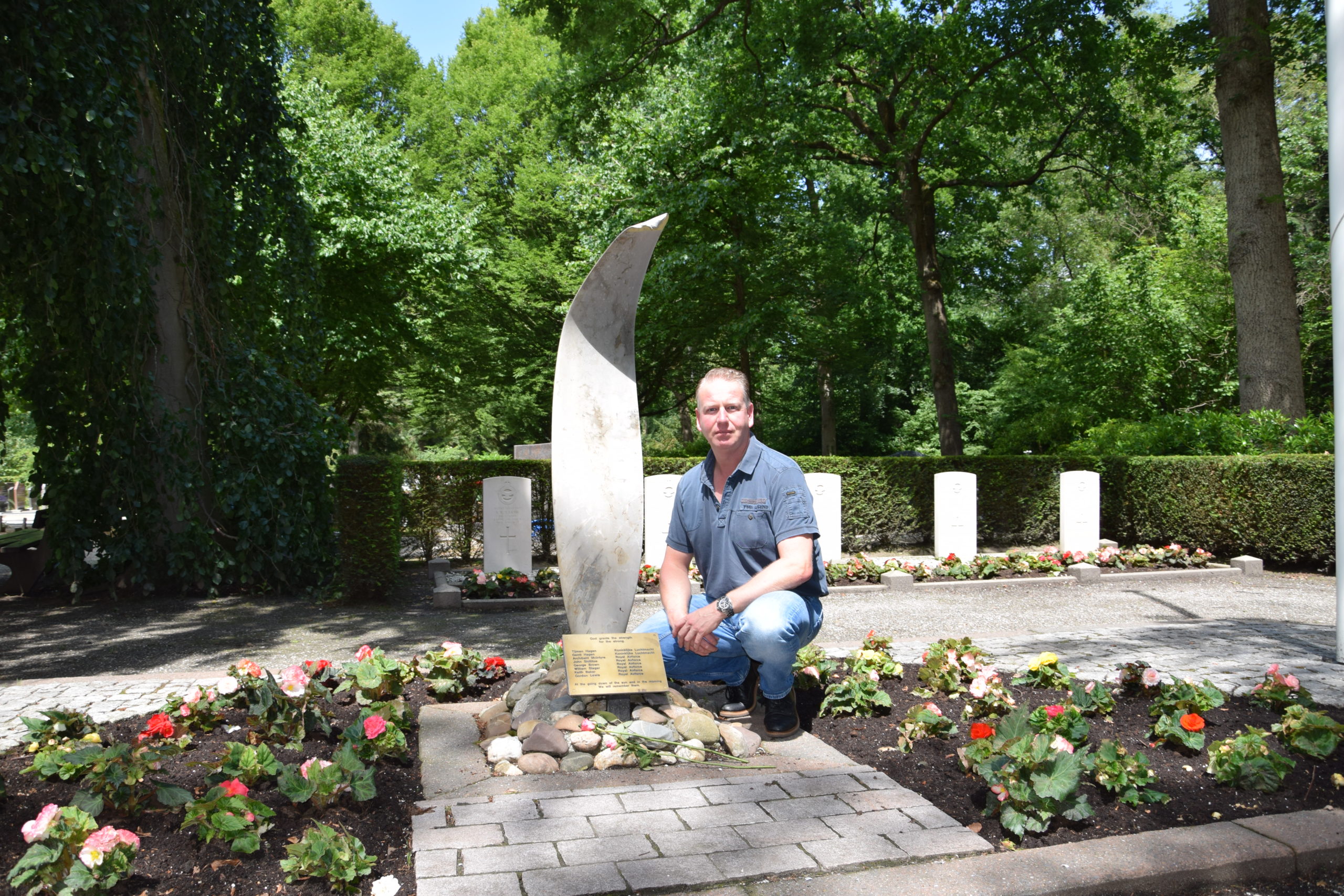 Mr Scheer at the site of the memorial.