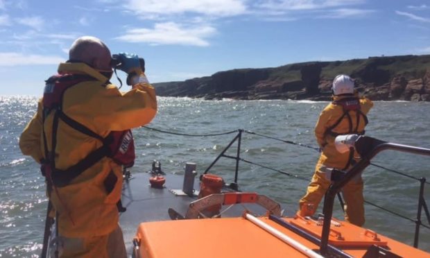 Arbroath lifeboat crew during the weekend search.