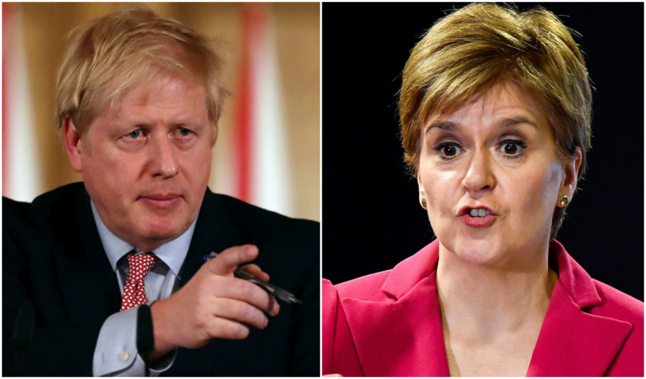 Boris Johnson and Nicola Sturgeon.