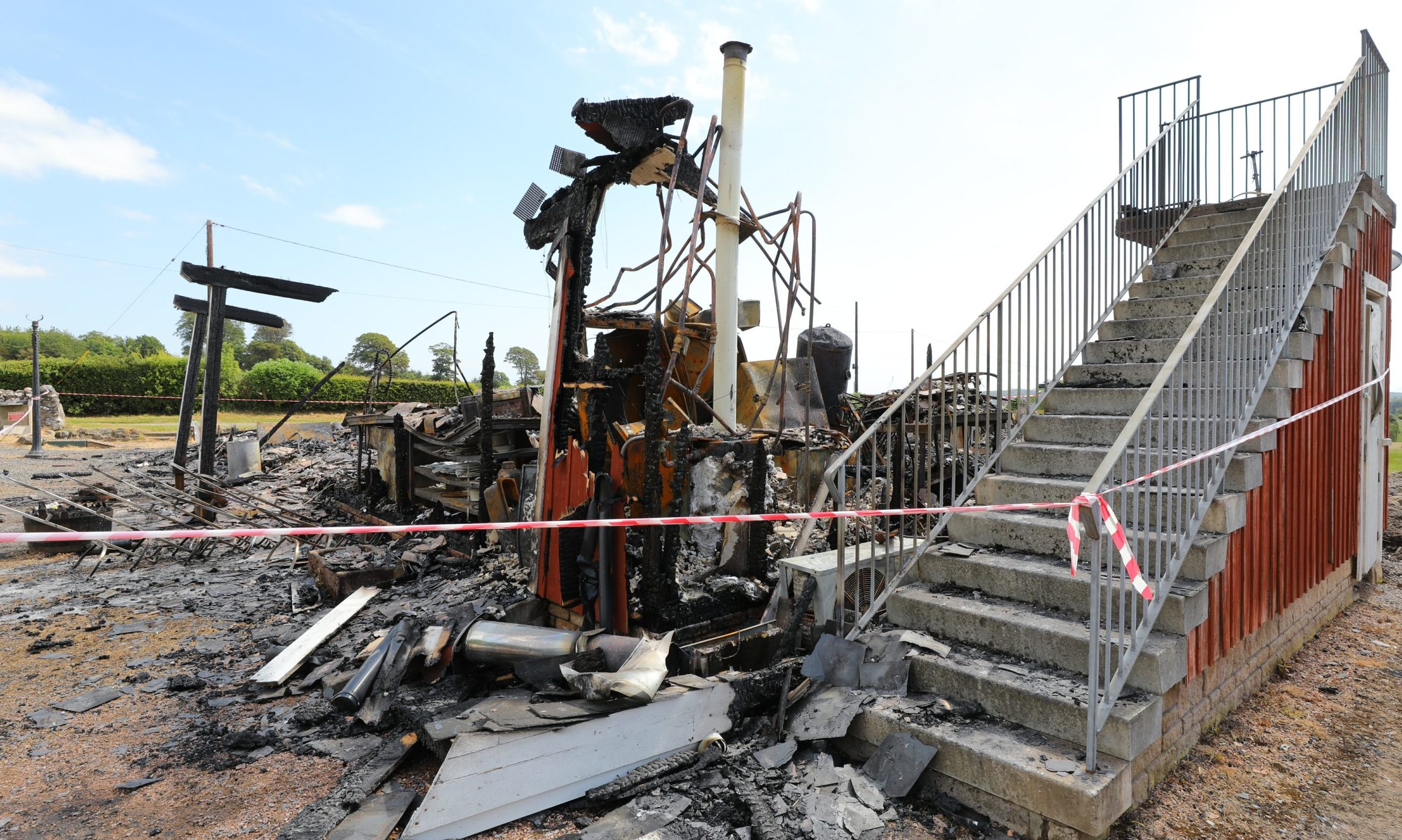 The clubhouse at Charleton Golf Club was totally destroyed.