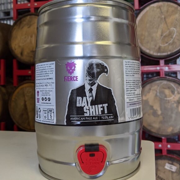 Fierce Beer's 'Day Shift' American pale ale mini beer keg