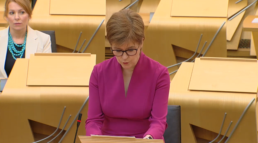 First Minister Nicola Sturgeon.