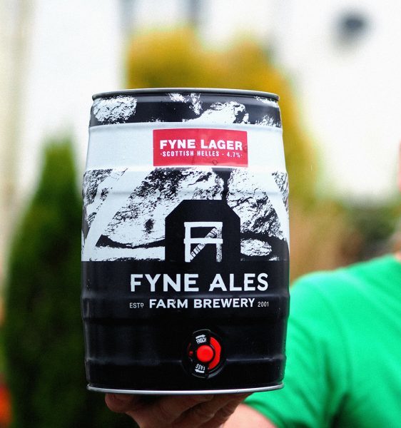 Fyne Lager beer keg