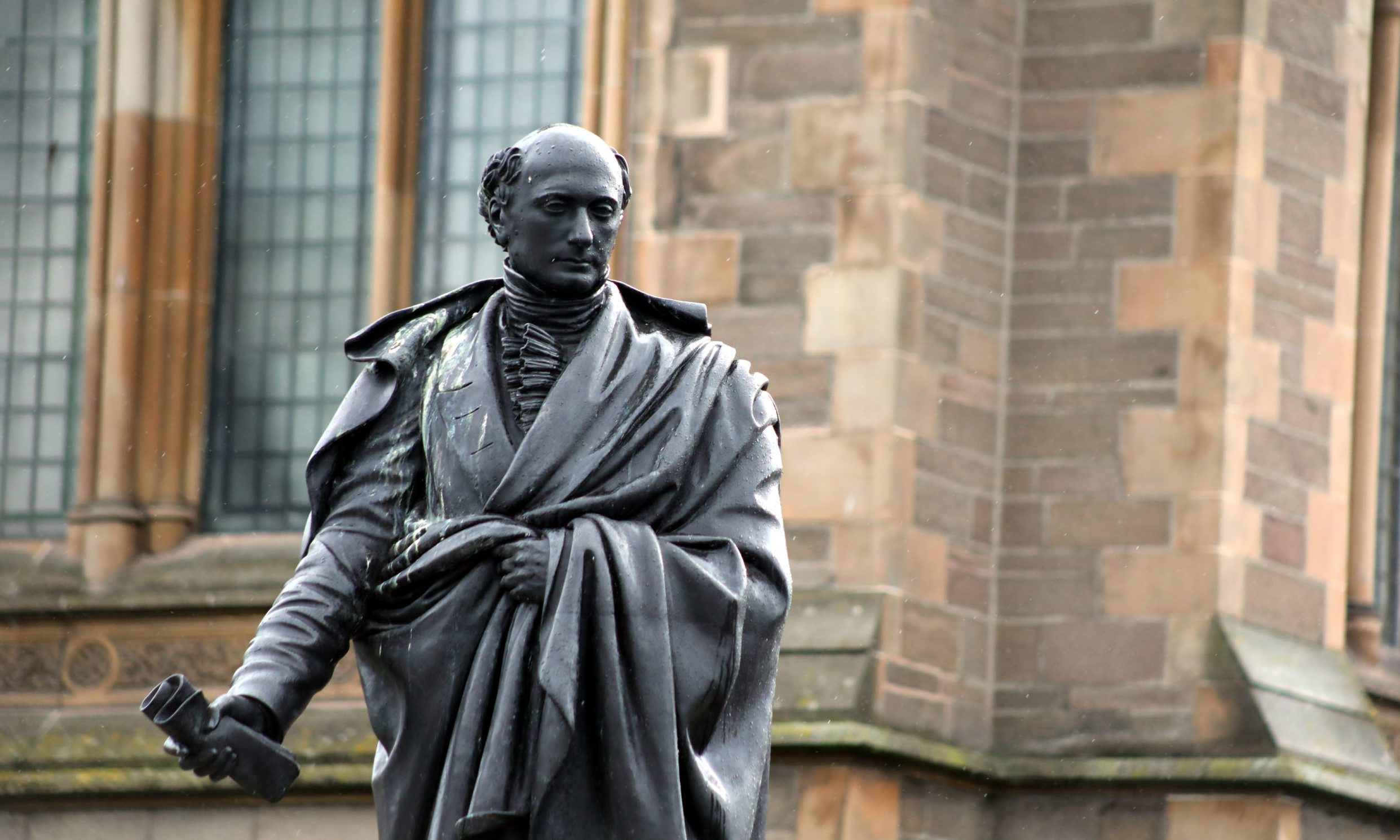 The statue of George Kinloch in Albert Square.