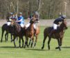 Action during a previous St Andrews Polo Tournament to raise cash for Help for Heroes.