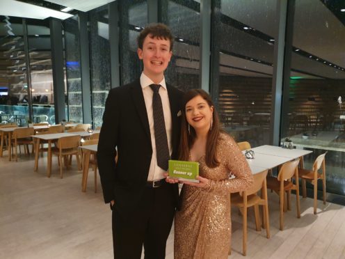 Jamie Bankead with fellow Abertay student and Konglomerate Games co-director Connie Reid.