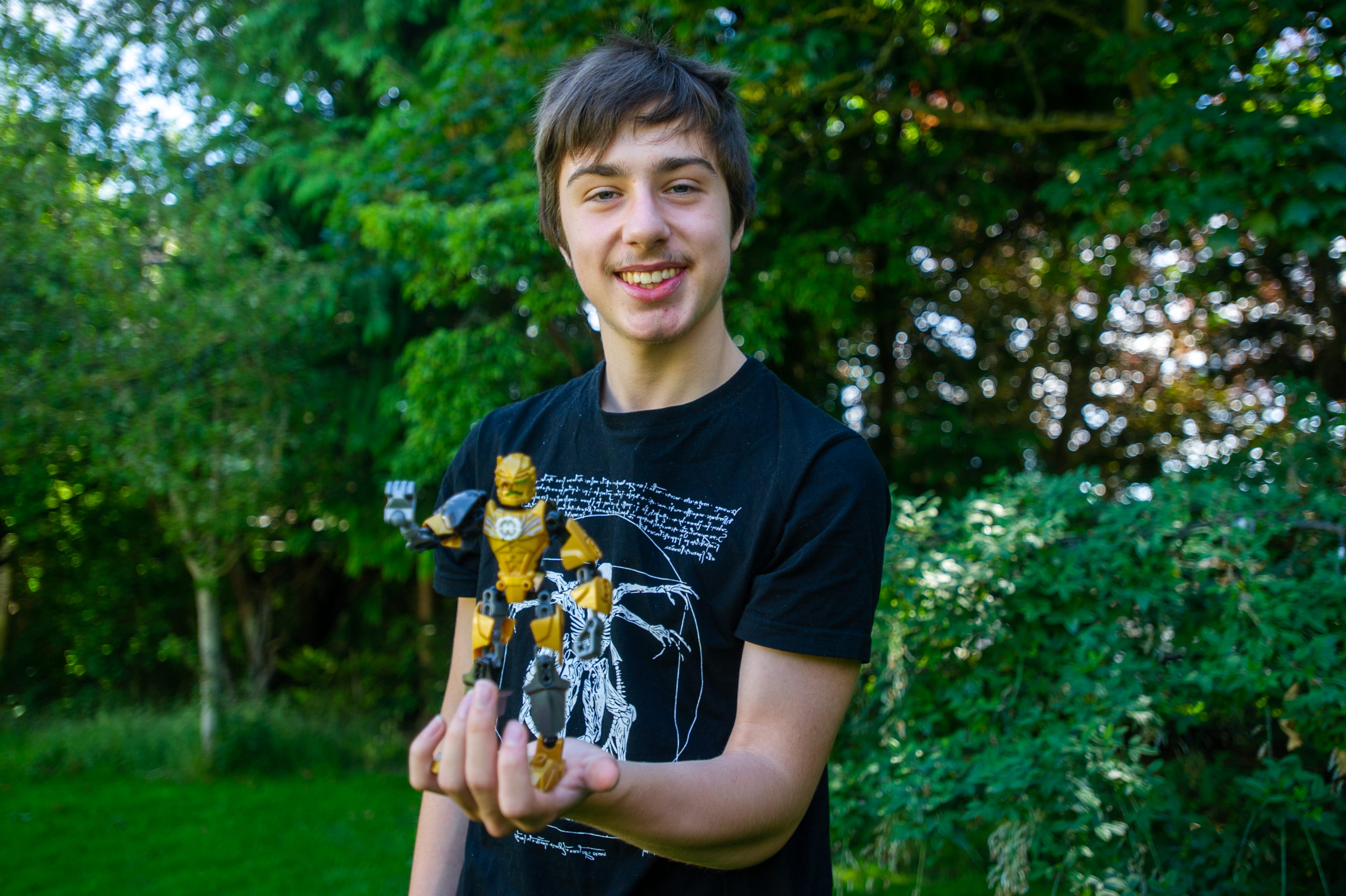 Dundee High School pupil Andrew Loveday created the end-of-year film with a Lego hero character.