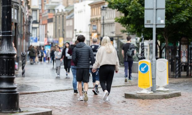 Shoppers in Dundee