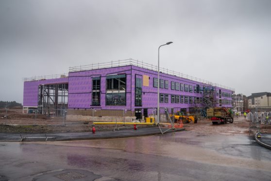 Construction of the new Madras College in St Andrews. Picture: Kenny Smith.