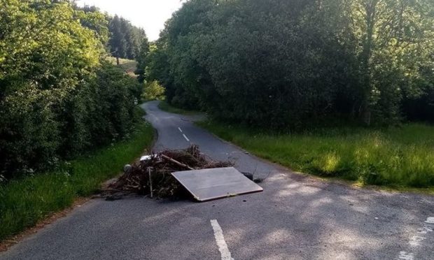 The waste left on a road in the Methven area.