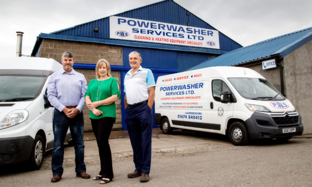 Powerwasher Services directors Jim Whitecross, Liz Carnie and Jack Whitecross