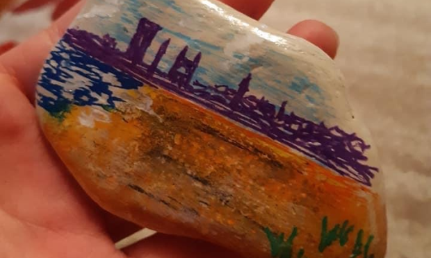 Patricia Anthony's St Andrews rock that turned up in a Romanian junk shop