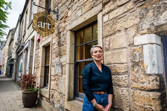 Gallery owner Louise Fraser at the gallery in St Andrews, South Street where the new app will highlight most of the shops of interest in St Andrews.