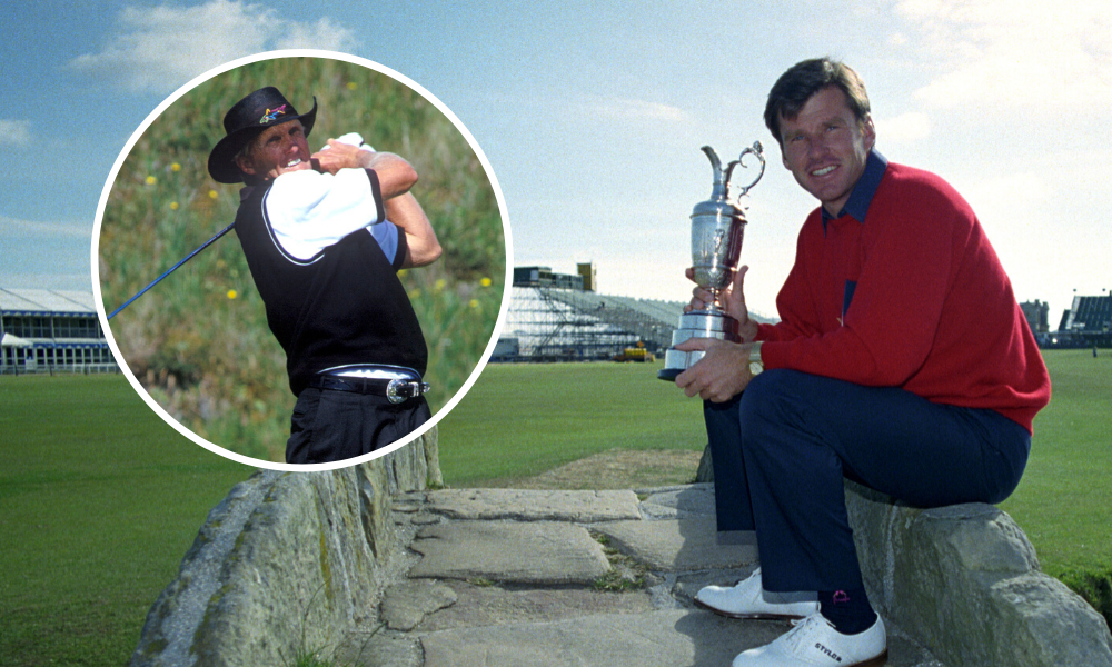 Faldo, with the Claret Jug in 1990, and Norman were the world's two best golfers that year