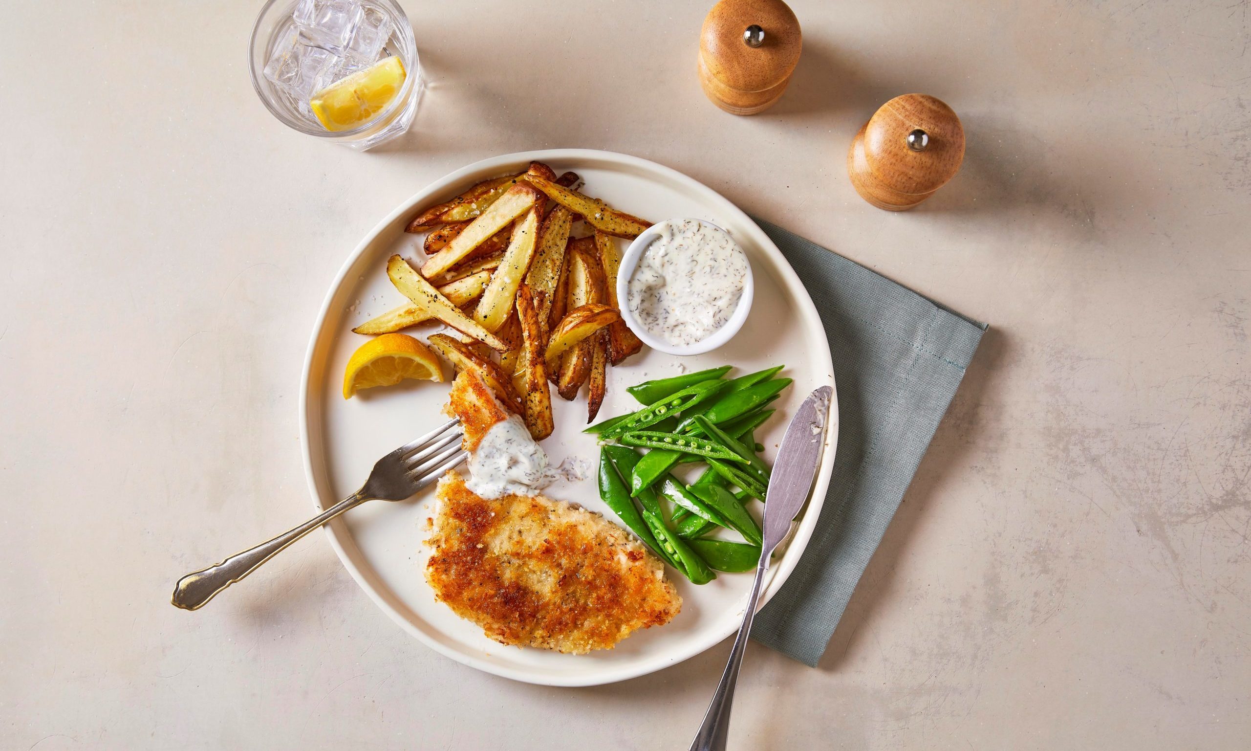 Tasty crispy fish and chips which are so easy to make.