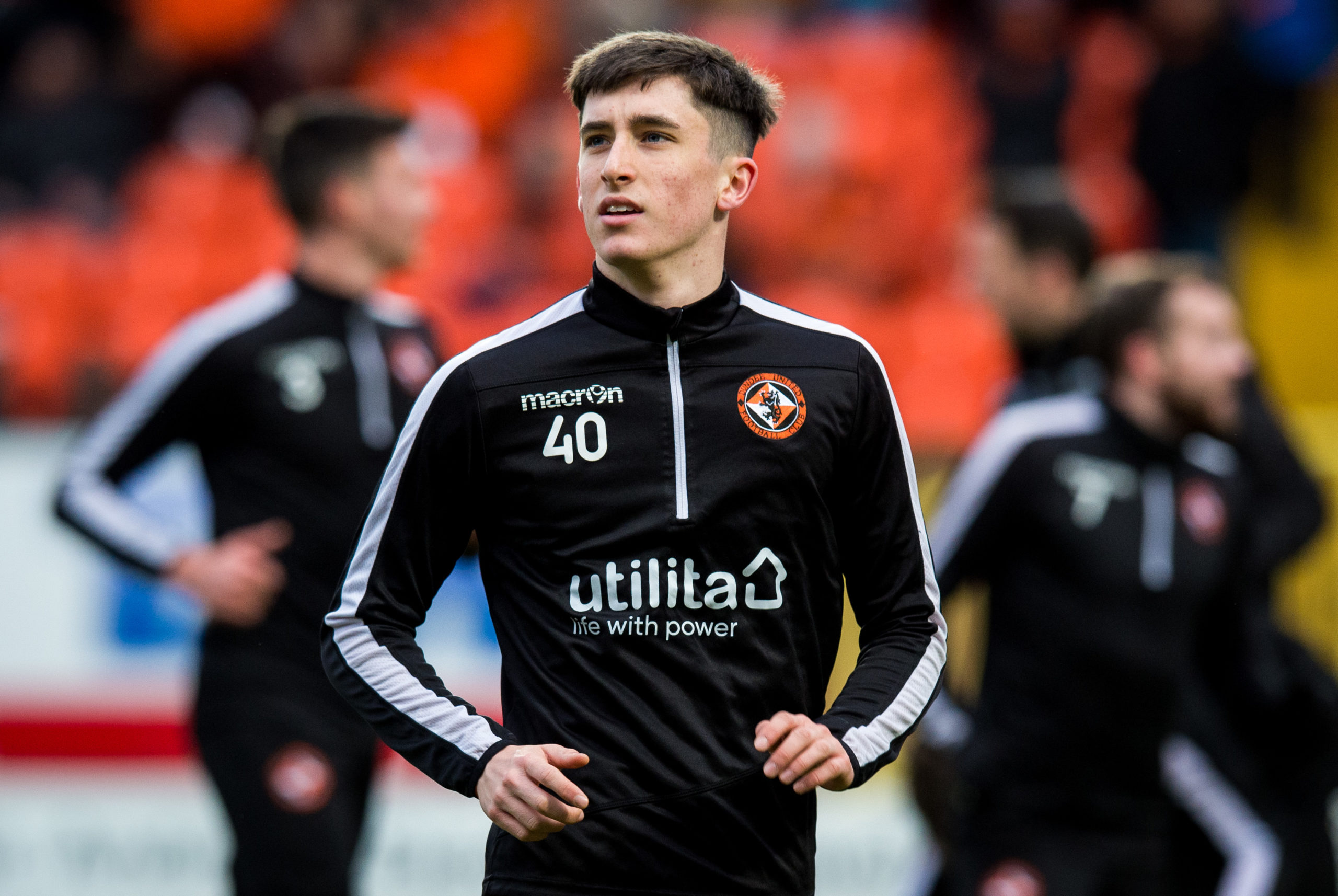 DUNDEE, SCOTLAND - JANUARY 25: Dundee Utd's Chris Mochrie ahead of the Ladbrokes Championship match between Dundee Utd and Greenock Morton at Tannadice on January 25, 2020, in Dundee, Scotland. (Photo by Ross Parker / SNS Group)