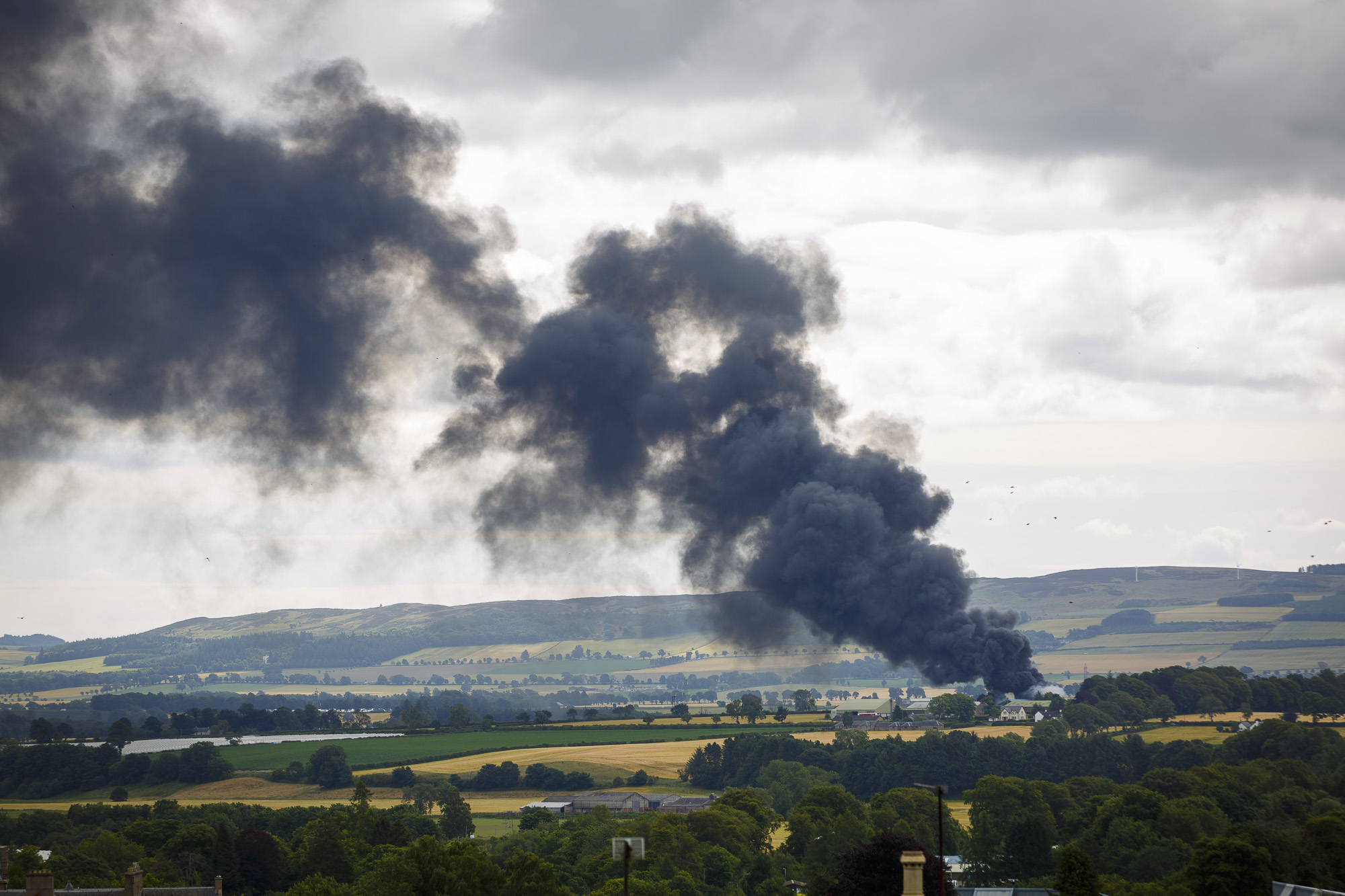Councillor Angus Forbes took this dramatic photo of the Blairgowrie blaze.