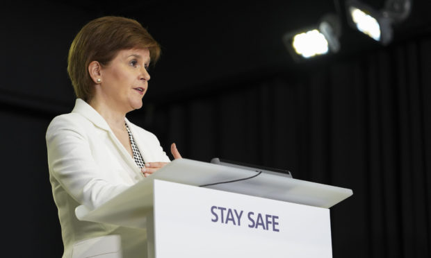 Nicola Sturgeon at one of the Scottish Government's daily coronavirus briefings.