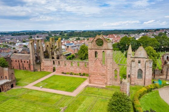 Parts of Arbroath Abbey are still fenced off. Image: Supplied