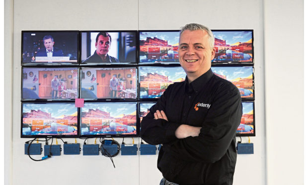 Exterity chief executive Colin Farquhar at his office in Dalgety Bay.