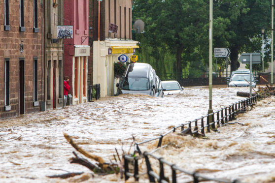 Alyth suffered severe floods in 2015.