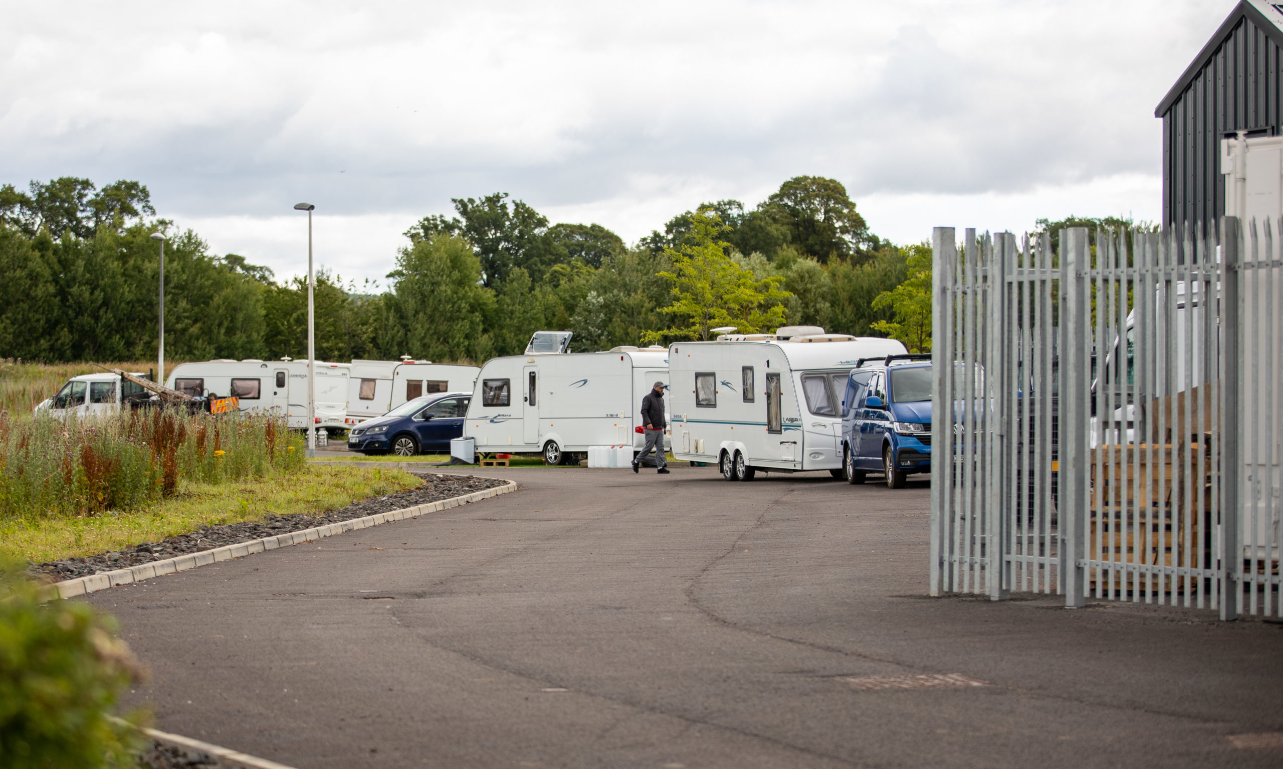 Over a dozen traveller caravans have parked up at the industrial estate at Arran Road in North Muirton in Perth.