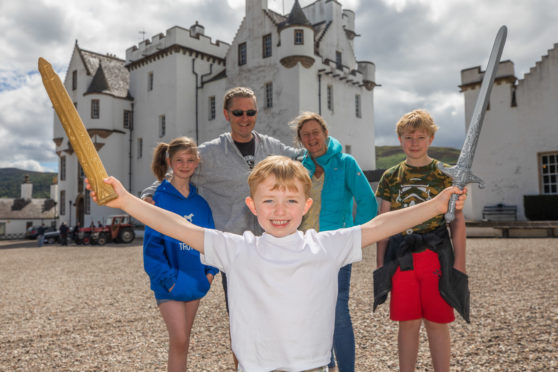 Andrew Gillies (front) with family members Isla Gillies, Ross Gillies, Jo Gillies, and Duncan Gillies. Picture: Steve MacDougall.