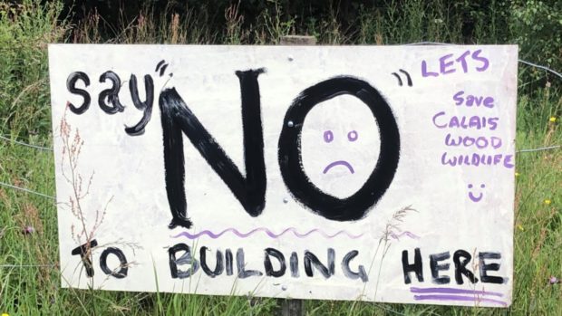 Signs have been put up ahead of Saturday's campaigning day.