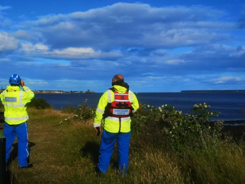 Coastguard crews on the scene.