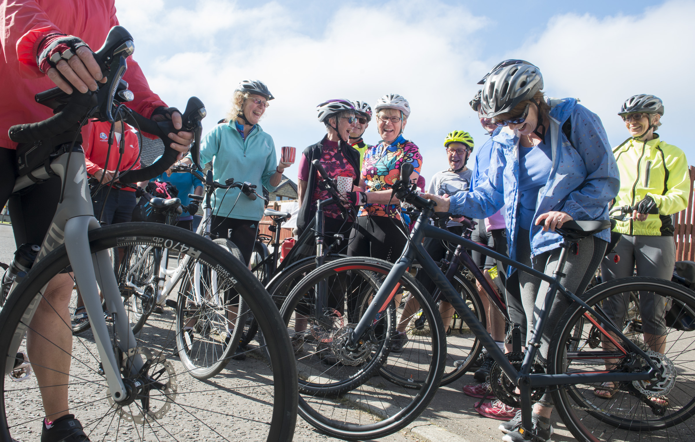 Cyclists ready to go at the Angus Cycling Festival in June 2019.