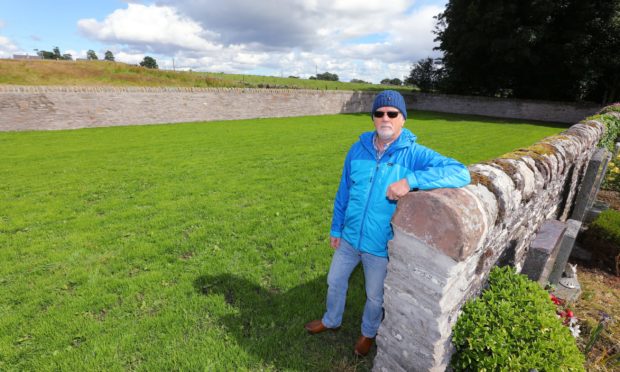 Former Aberlemno community councillor Paul Duncan at the new cemetery extension.